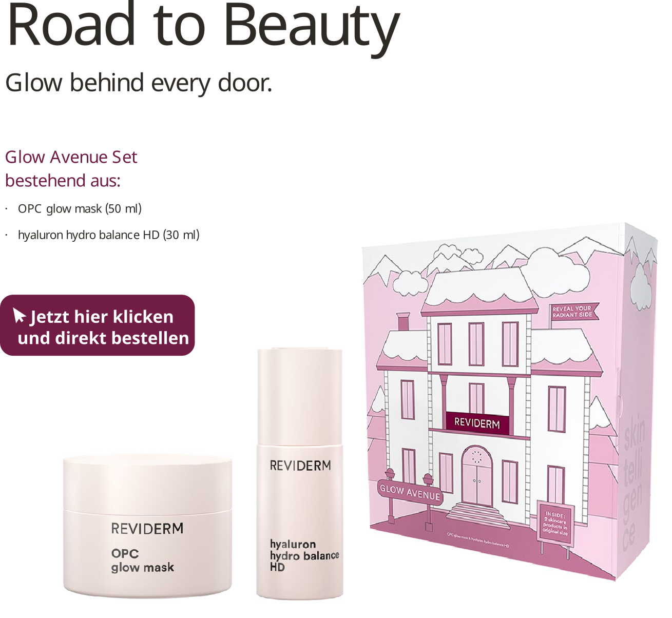 Glow Avenue Set (OPC glow mask + hyaluron hydro balance HD)
